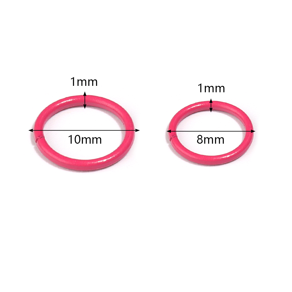 Jewelry Making Closed Jump Rings - 50 adet 8/10mm Demir Bölmeli Halka