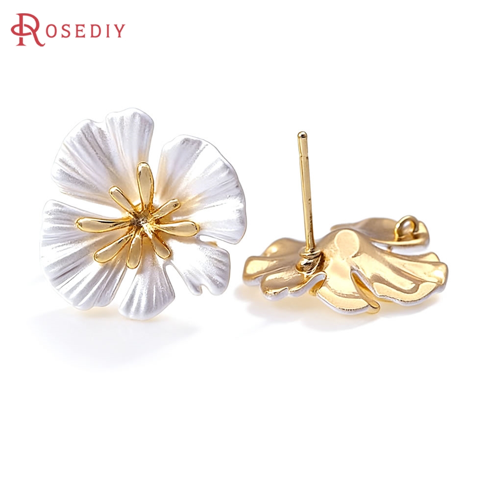Jewelry Making Brass - 18 K Altın Renk Pirinç Çiçek