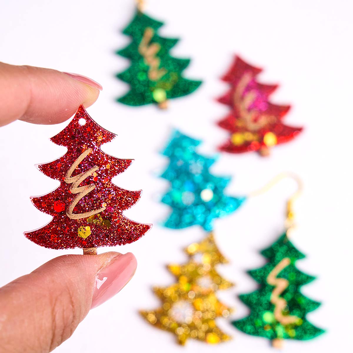 Resin Mold Jewelry - 3D Noel Ağacı Kolye Silikon Kalıbı