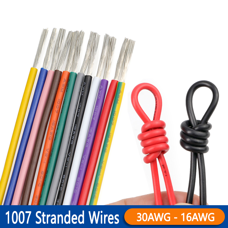 Wire 22 Gauge Copper - 20/50m Çok Telli 1007 Elektrik Teli
