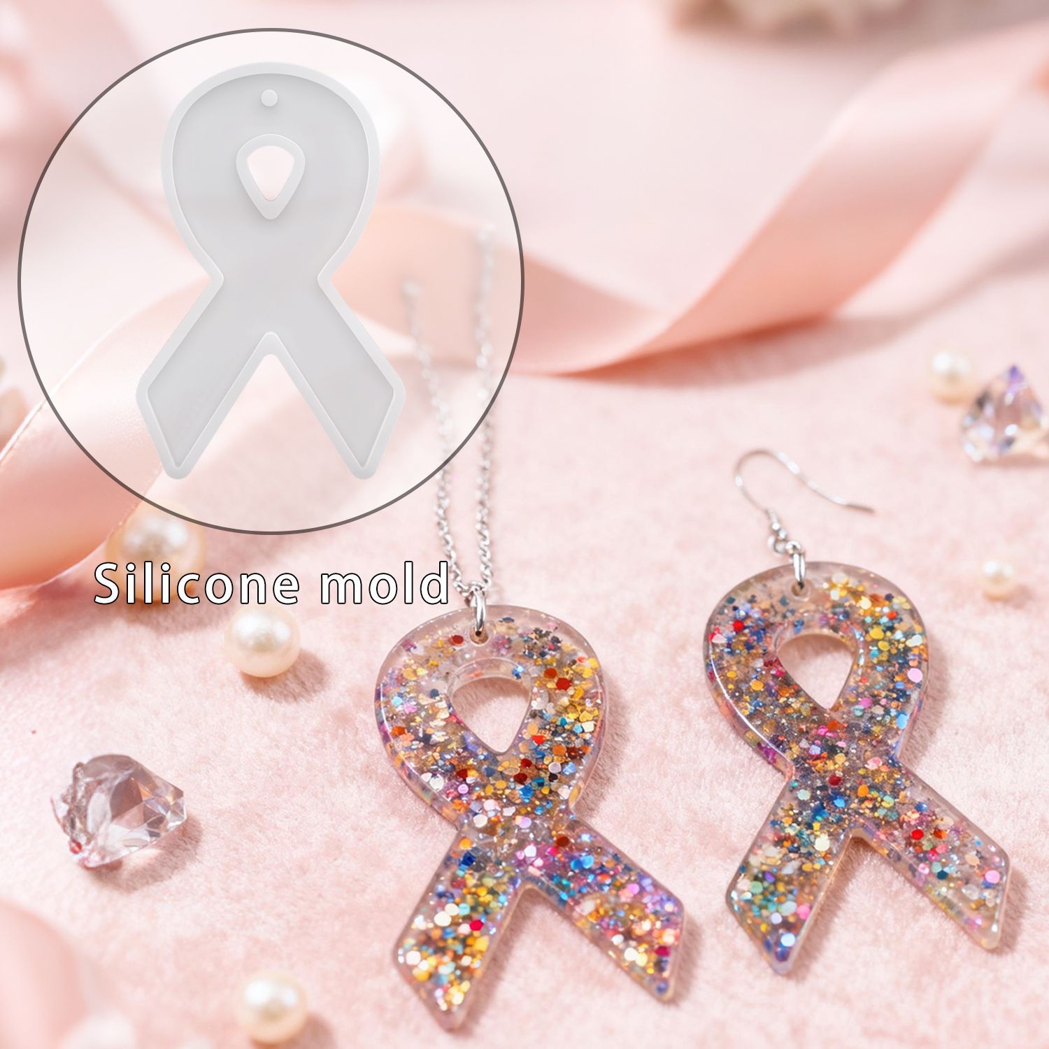Resin Mold Jewelry - DIY Kurdele Küpe Reçine Kalıpları, Küpe