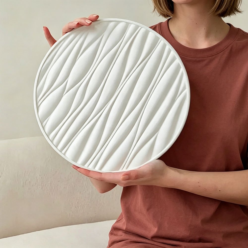 Resin Mold Jewelry - Büyük Yuvarlak Tepsi Silikon Kalıp Dalgalı