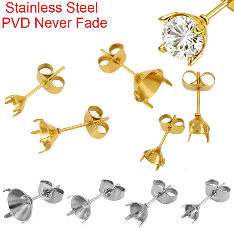 Jewelry Making With Stones - 20 adet PVD Asla Solmaz Paslanmaz