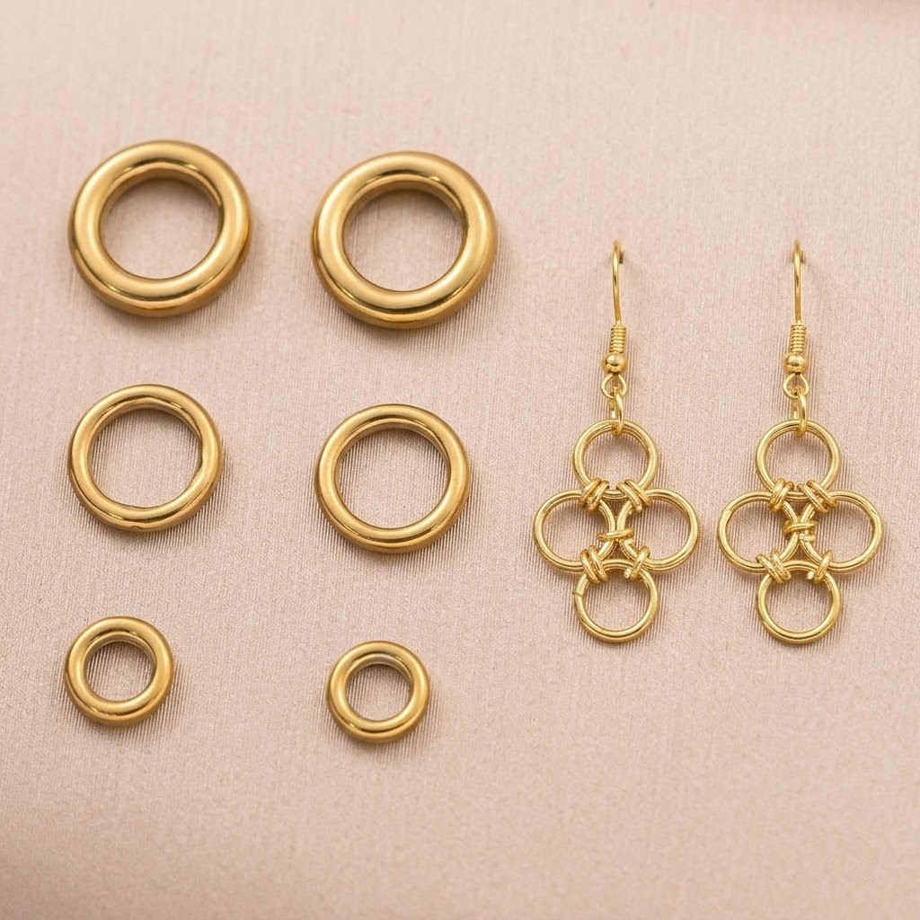 Jewelry Making Closed Jump Rings - 20 adet Paslanmaz Çelik Lehimli Yuvarlak