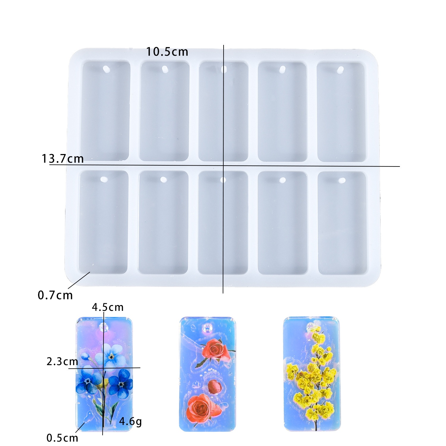 Resin Mold Jewelry - DIY epoksi reçine kalıbı 10 bağlantılı