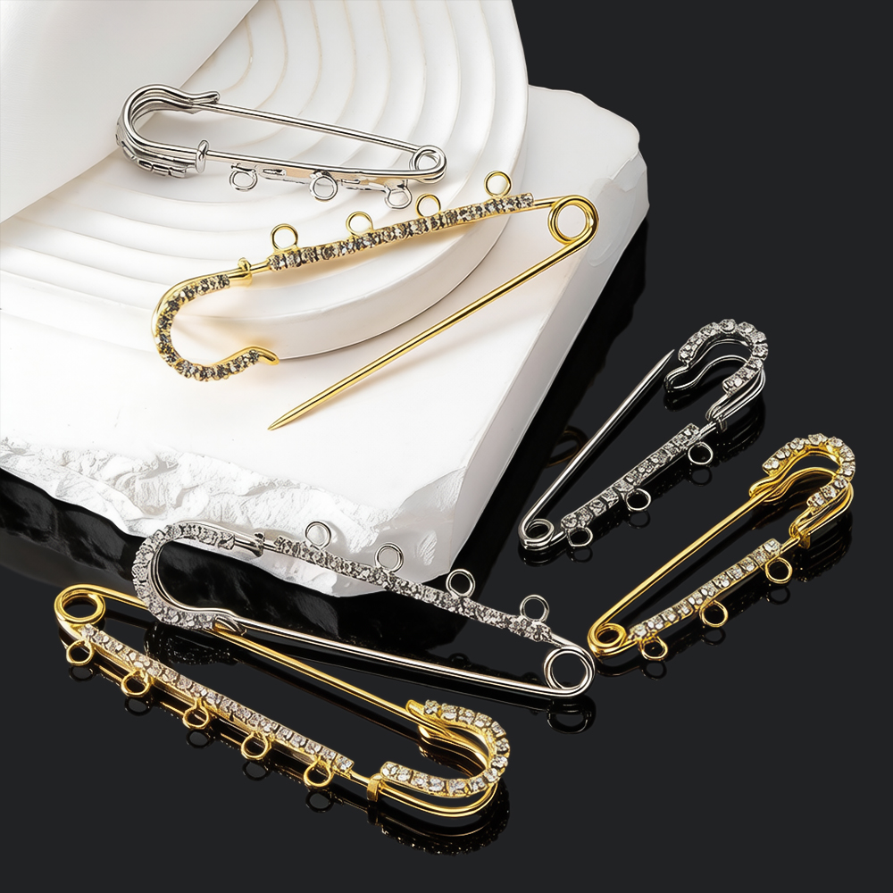 Jewelry Making Ring Tool - 5 adet Rhinestone büyük emniyet pimleri