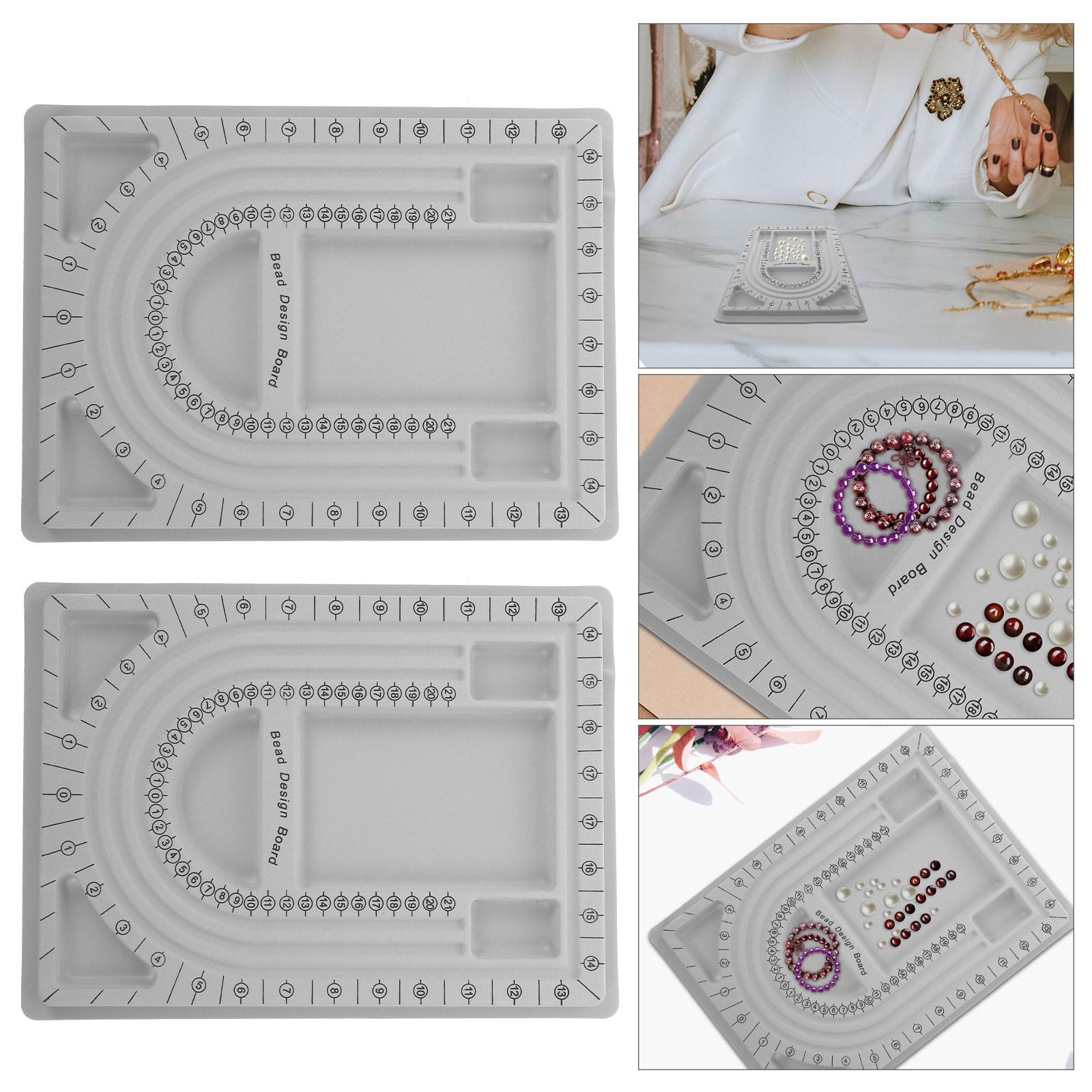 Jewelry Making Tray - 2 adet boncuk tasarım panosu takı