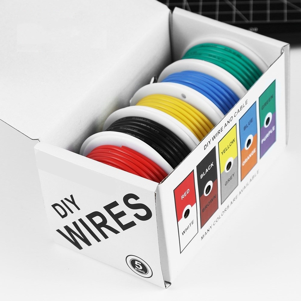 Wire 22 Gauge Copper - 20-24AWG Elektrik Teli Esnek Silikon Teller