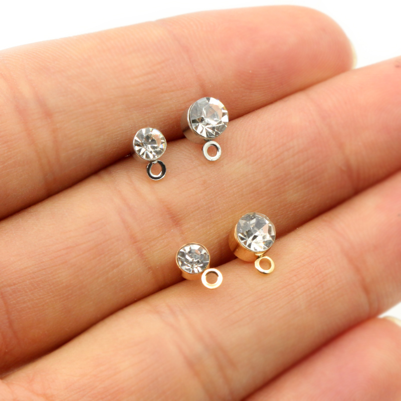 Jewelry Making Kits - 50 adet saplama küpe pimleri zirkon