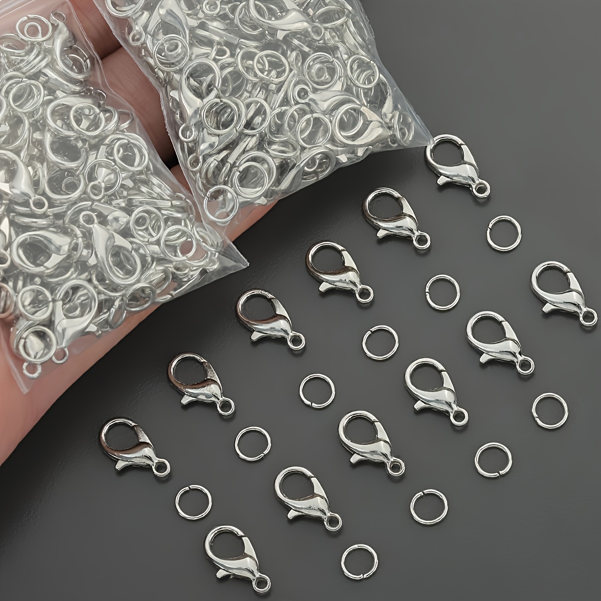 1/2/300 adet Istakoz Klipsleri - Jewelry Making Closed Jump Rings incelemesi ve fiyatı