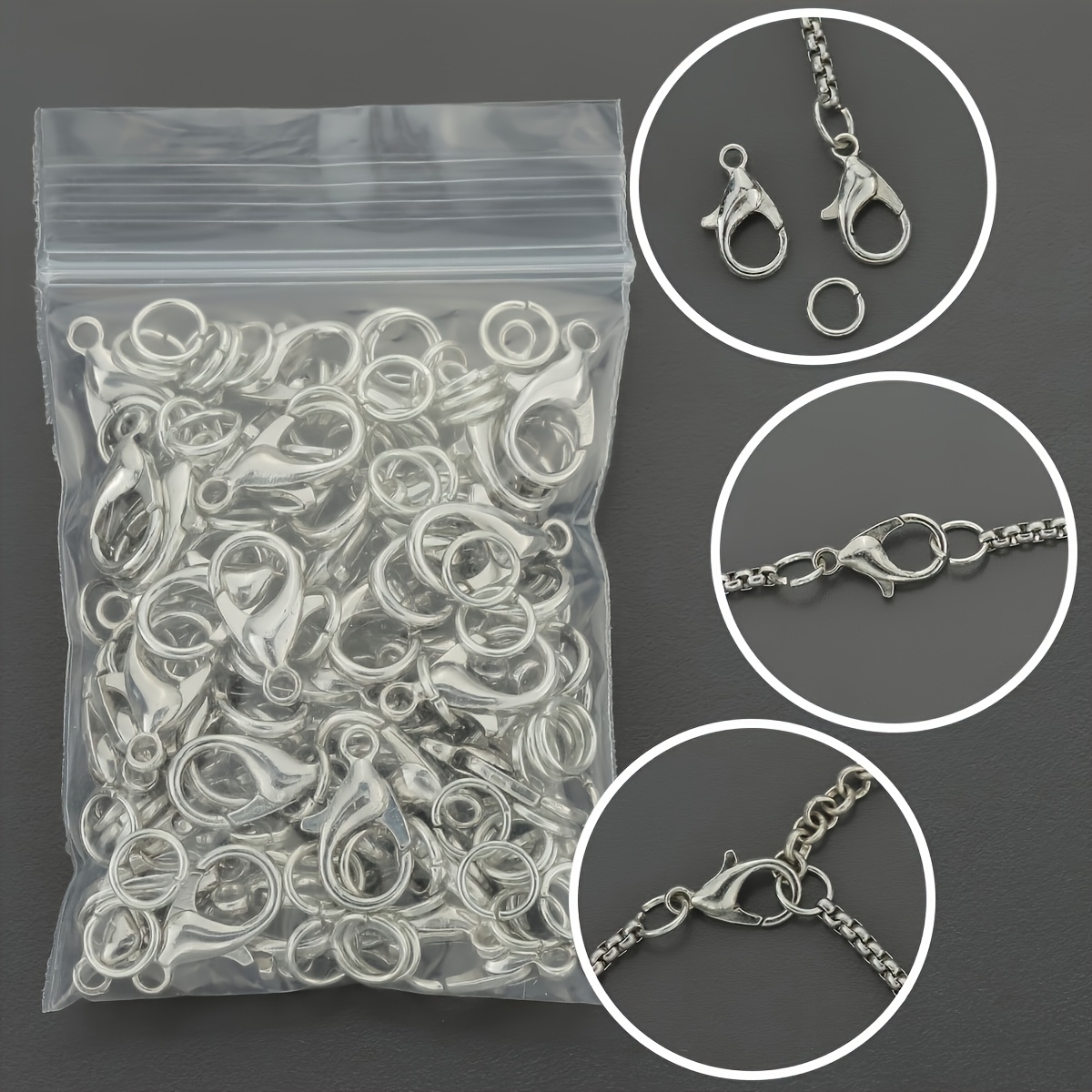 1/2/300 adet Istakoz Klipsleri - Jewelry Making Closed Jump Rings incelemesi ve fiyatı