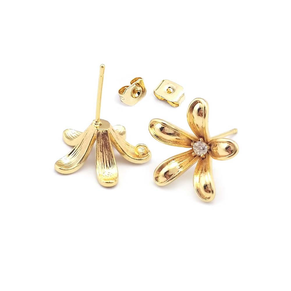 18 K Altın Renk Pirinç Çiçek S - Jewelry Making Brass incelemesi ve fiyatı