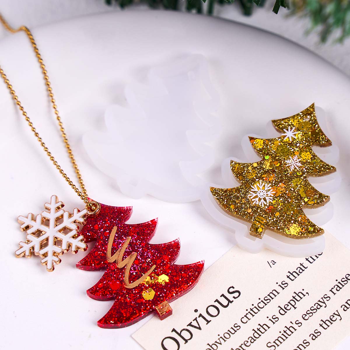 3D Noel Ağacı Kolye Silikon Ka - Resin Mold Jewelry incelemesi ve fiyatı