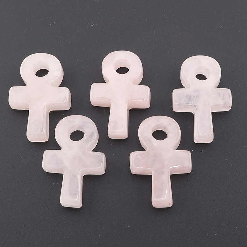 Gül Kuvars Ankh Çapraz Kolye Y - Jewelry Making Michaels incelemesi ve fiyatı
