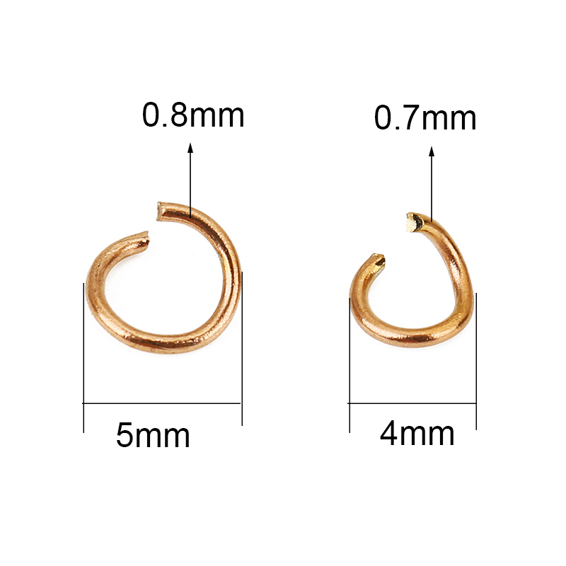 100 adet Gül Altın Kaplama Pas - Jewelry Making Closed Jump Rings incelemesi ve fiyatı