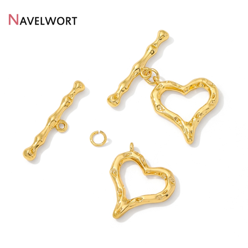 18K Altın Kaplama Kalp Şeklind - Jewelry Making Brass incelemesi ve fiyatı