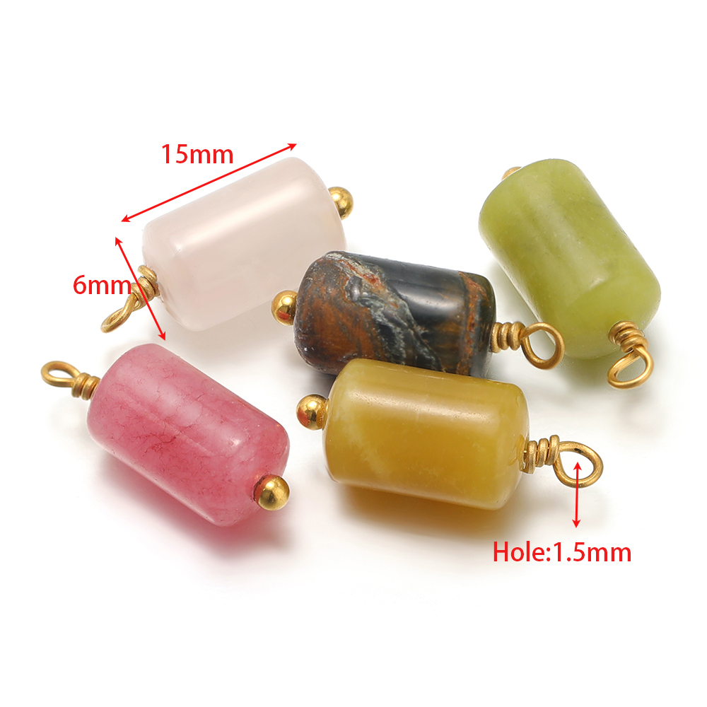 10 adet Paslanmaz Çelik Doğal  - Jewelry Making With Stones incelemesi ve fiyatı